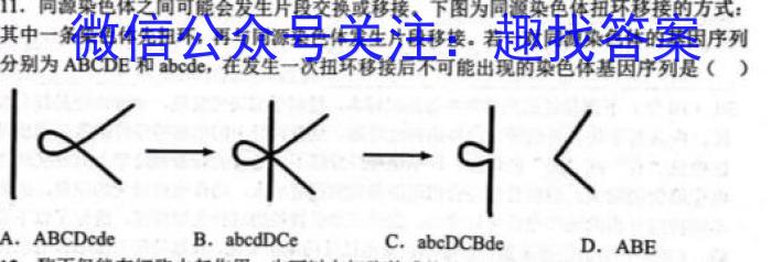 2023届邕衡金卷高三第三次适应性考试生物