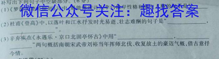 2022-2023学年安徽省七年级教学质量检测（六）语文