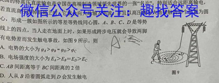 安徽省十联考 2022-2023学年度第二学期高二开学摸底联考(232394D)f物理