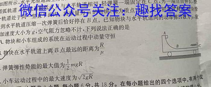 安徽省2023-2024学年九年级第一学期期末质量监测h物理