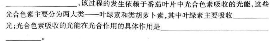 百校大联考 全国百所名校2023届高三大联考调研试卷(八)8生物