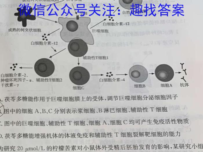 陕西省七校联考2022-2023学年度第一学期期末质量检测(2023.02)生物