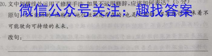 安徽省2024届八年级下学期第一次教学质量监测语文