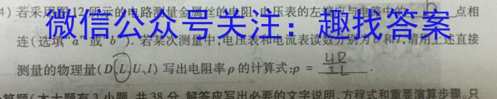 衡中文化 2023年普通高等学校招生全国统一考试·调研卷(二)2物理.