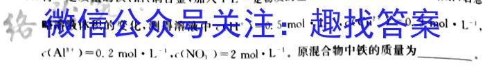 山西省2023年中考总复习预测模拟卷（六）化学