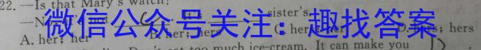 安徽省十联考 2022-2023学年度第二学期高二开学摸底联考(232394D)英语