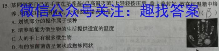 山西省实验中学2023届九年级第二学期第五次阶段性测评（卷）生物