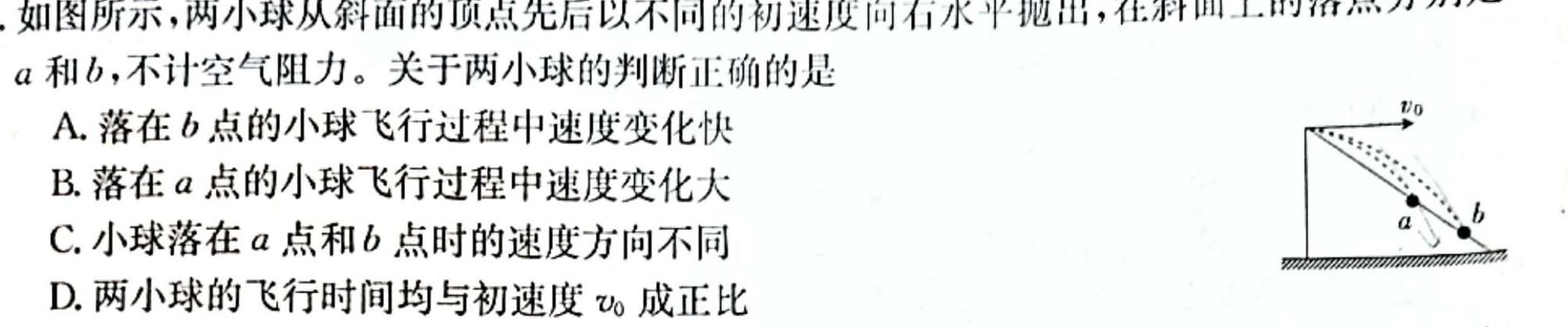 衡水金卷先享题·月考卷 2022-2023下学期高三一调考试(老高考)-物理