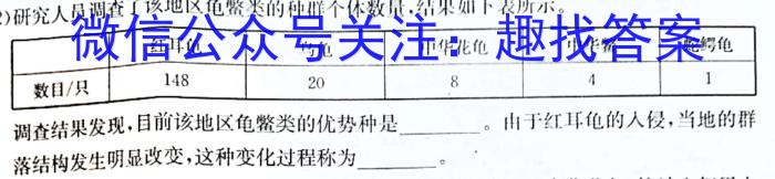 2023河南五地市高三一模（南阳、信阳、驻马店、漯河、周口）生物