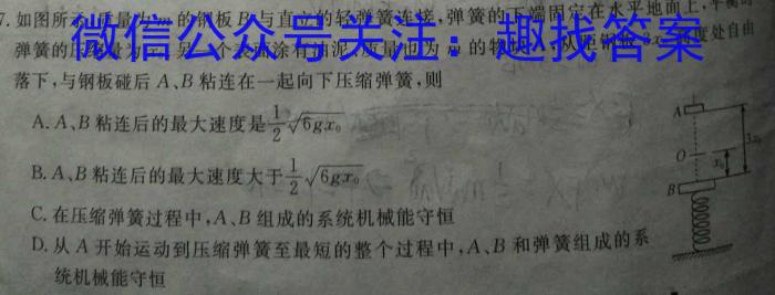 2023届陕西省高三试卷2月联考(23-318C).物理