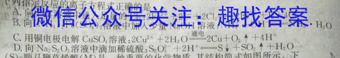 楚雄州中小学2022~2023学年上学期高二期末教育学业质量监测(23-212B)化学