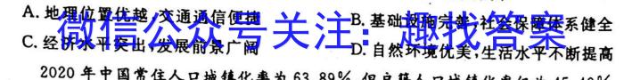 安徽省名校联考2025届第二学期高一年级开学考地理