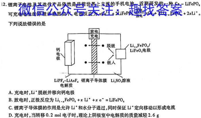 2022~2023学年金科大联考高三2月质量检测化学