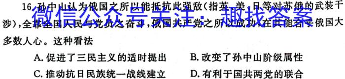 安徽第一卷·2023年九年级中考第一轮复习（十二）历史