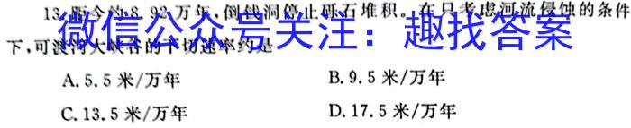 智慧上进2023届限时训练40分钟·题型专练卷(十)地理