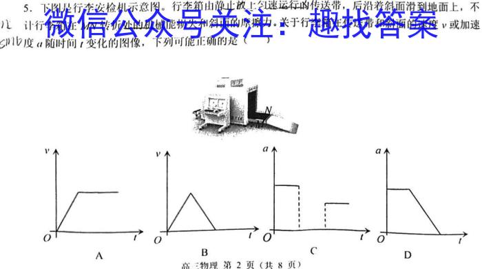 衡水金卷 2023届西南名校高三第一次大联考物理`