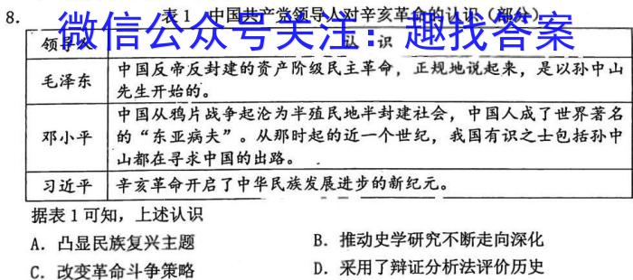 2023年普通高等学校招生全国统一考试 高考仿真冲刺卷(五)5历史