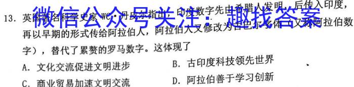 智慧上进2023届限时训练40分钟·题型专练卷(九)历史