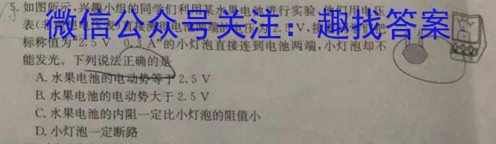 重庆市第八中学2023届高考适应性月考卷(五)5.物理