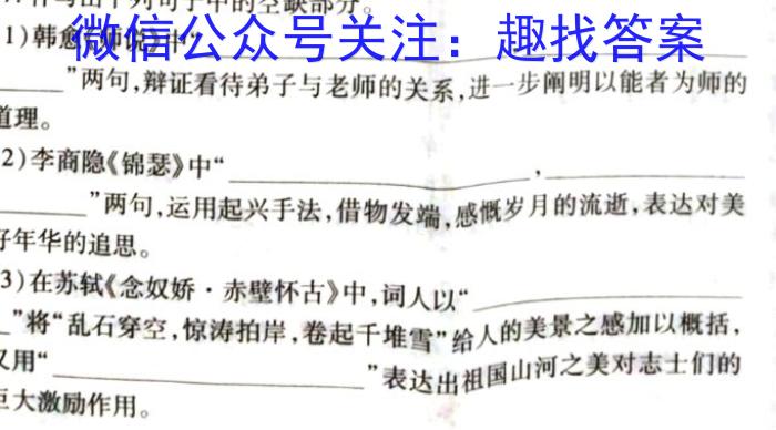 2023年湖北省荆荆宜仙高三下学期2月联考语文