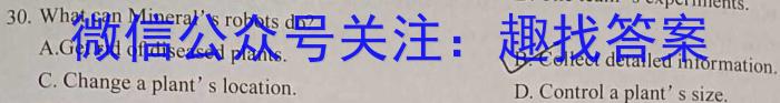 蒙城县2022-2023年度九年级第一学期义务教育教学质量检测(2月)英语