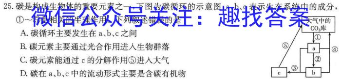 2023考前信息卷·第五辑 重点中学、教育强区 考向考情信息卷(四)4生物