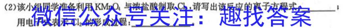 2023年甘肃省高三1月份高考诊断检测卷化学