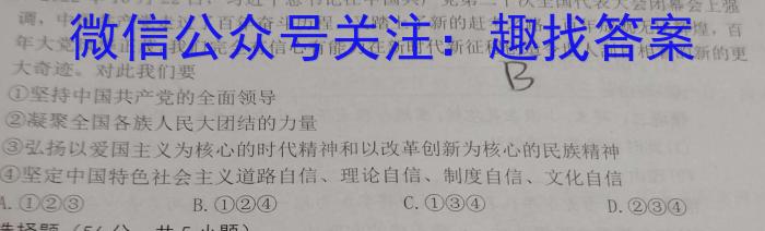 安徽省2023年最新中考模拟示范卷（二）地理.