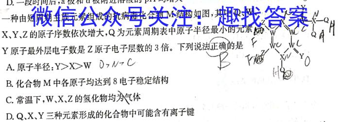 天一大联考 皖豫名校联盟 2022-2023学年(下)高二开学考化学