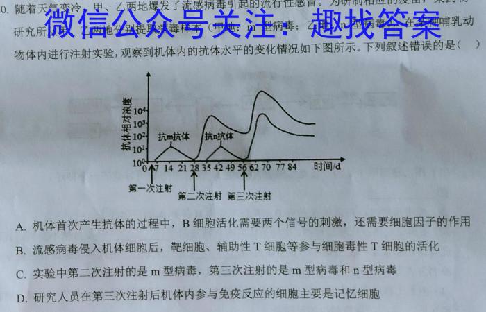 河南省2022-2023学年度七年级第二学期阶段性测试卷生物