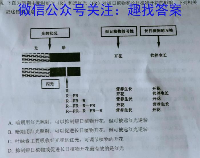 衡水金卷 2023届西南名校高三第一次大联考生物