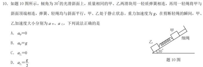 2023届智慧上进名校学术联盟高考模拟信息卷押题卷（二）-物理