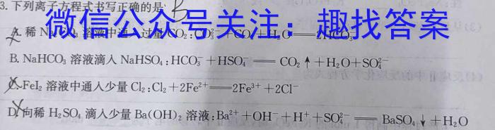 百校大联考 全国百所名校2023届高三大联考调研试卷(六)6化学