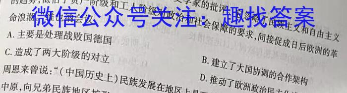 2023年陕西省初中学业水平考试全真模拟（一）历史