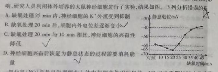 2022~2023学年秋毕节高二年级期末考试(23-269B)生物