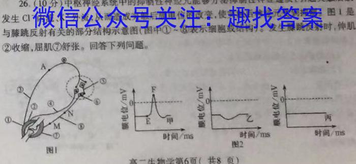 2023届衡水金卷西南名校高三第一次大联考生物