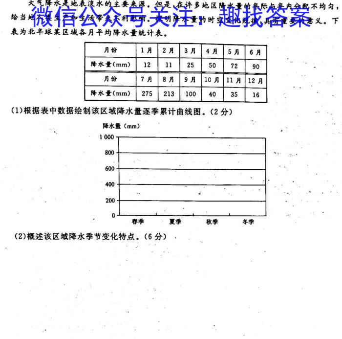 2023年湖北省七市(州)高三年级3月联合统一调研测试地理.