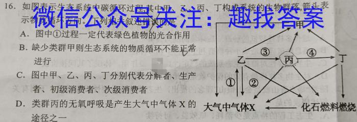 2023年2月广东省普通高中学业水平合格性考试生物