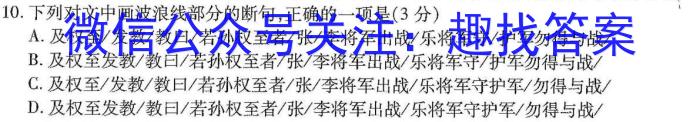 安徽省2023年名校之约·中考导向总复习模拟样卷（五）语文