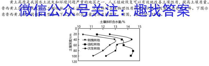 衡水金卷先享题2023届信息卷 全国甲卷B(一)地理