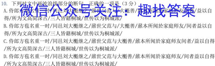 衡水金卷先享题·月考卷 2022-2023学年度下学期高三年级一调考试(新教材)语文