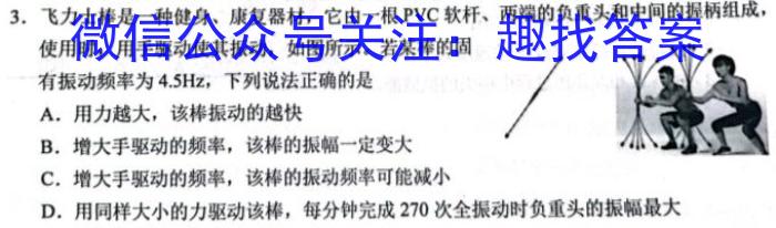 安徽省名校联考2025届第二学期高一年级开学考物理`