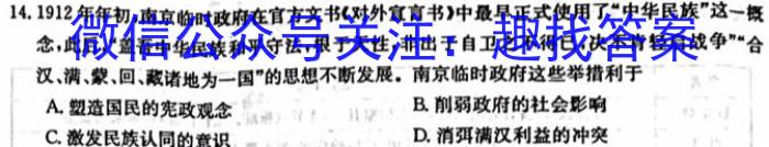 2023-2024衡水金卷先享题高考备考专项提分卷(新教材)高考大题分组练(6)试题历史