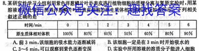 凯里一中2023届高三高考模拟考试(黄金Ⅰ卷)生物