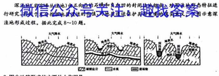 湘豫名校联考2023届3月高三第一次模拟考试l地理