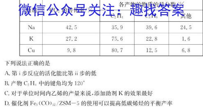 2023届甘肃九师联盟高二2月联考化学