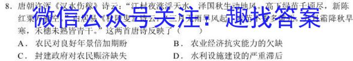 蒙城县2022-2023年度九年级第一学期义务教育教学质量检测(2月)历史