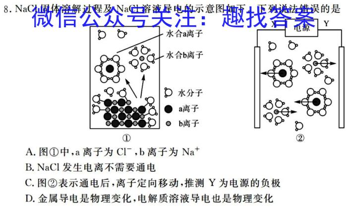 衡中文化 2023年普通高等学校招生全国统一考试·调研卷(二)2化学