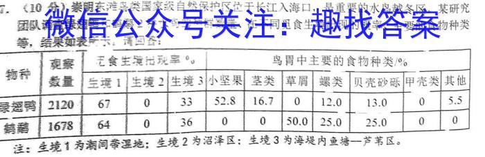 天津市2022-2023学年高三年级阶段性统一练*(四)4生物试卷答案