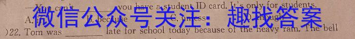 安徽省2023届九年级联盟考试（23-CZ124c）英语